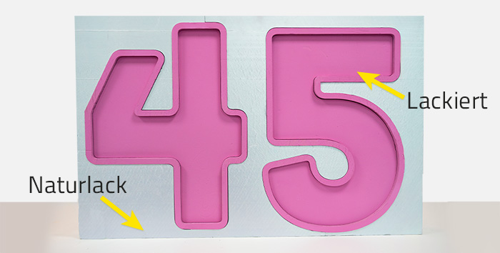 kompaktem kork lackiert